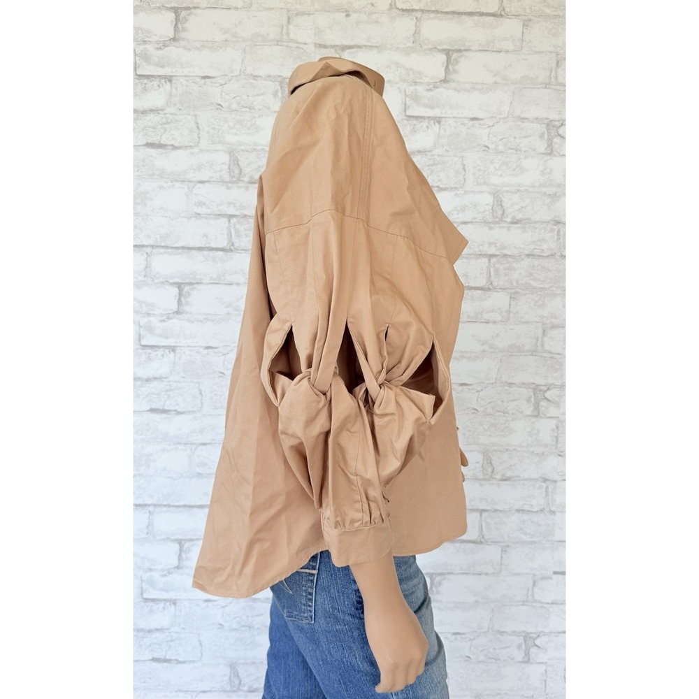 ALEXIS Women Oversized Light Khaki Jacket Size XS